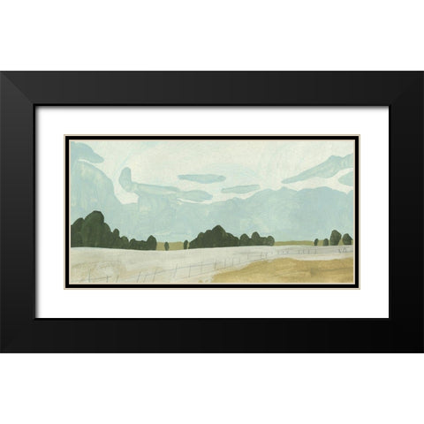 Farmland Study II Black Modern Wood Framed Art Print with Double Matting by Caroline, Emma
