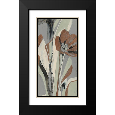 Tulip Puzzle I Black Modern Wood Framed Art Print with Double Matting by Goldberger, Jennifer