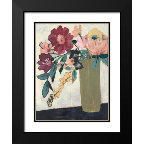 Jeweled Arrangement I Black Modern Wood Framed Art Print with Double Matting by Goldberger, Jennifer