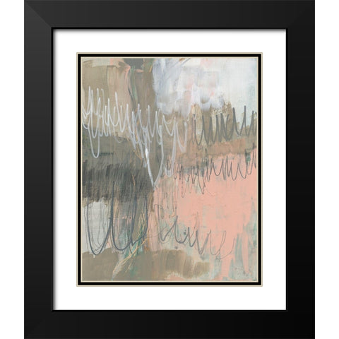 Twombly Script I Black Modern Wood Framed Art Print with Double Matting by Goldberger, Jennifer