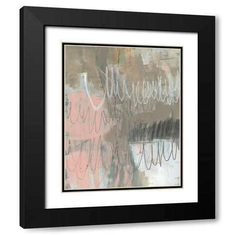 Twombly Script II Black Modern Wood Framed Art Print with Double Matting by Goldberger, Jennifer