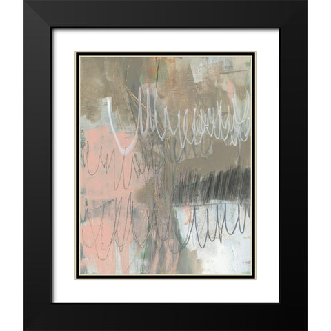 Twombly Script II Black Modern Wood Framed Art Print with Double Matting by Goldberger, Jennifer