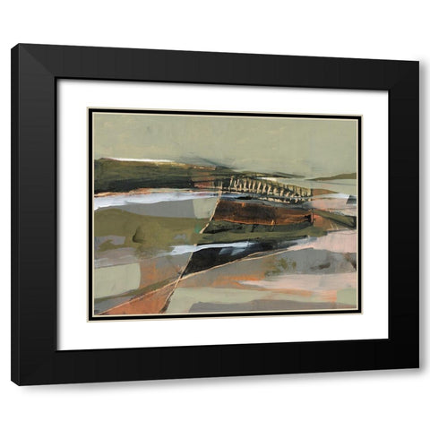 Refracted Horizon II Black Modern Wood Framed Art Print with Double Matting by Goldberger, Jennifer