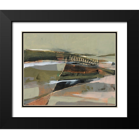 Refracted Horizon II Black Modern Wood Framed Art Print with Double Matting by Goldberger, Jennifer