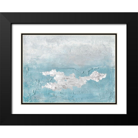 Blue Mist I Black Modern Wood Framed Art Print with Double Matting by Bramma, Lila