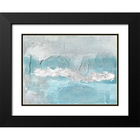 Blue Mist II Black Modern Wood Framed Art Print with Double Matting by Bramma, Lila