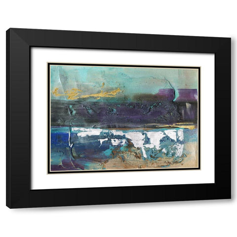Mysteri I Black Modern Wood Framed Art Print with Double Matting by Bramma, Lila