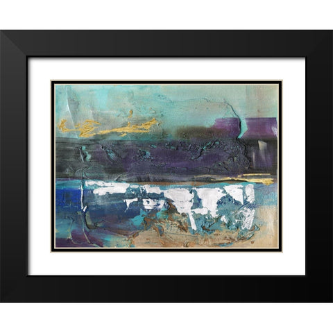 Mysteri I Black Modern Wood Framed Art Print with Double Matting by Bramma, Lila