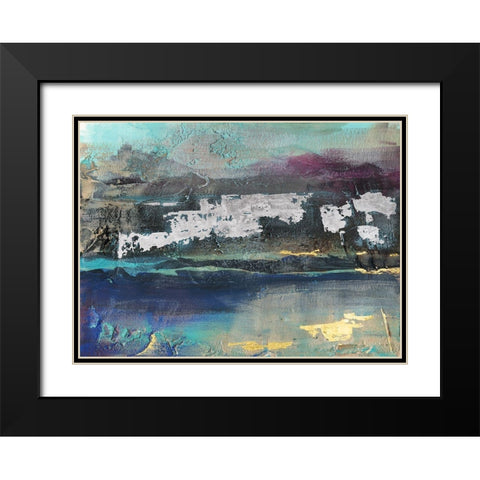 Mysteri II Black Modern Wood Framed Art Print with Double Matting by Bramma, Lila