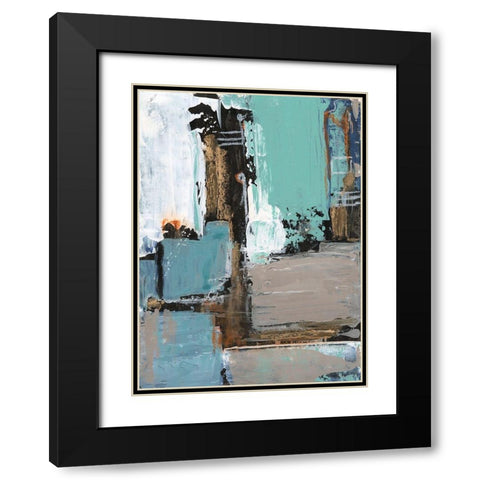 Gozaresh I Black Modern Wood Framed Art Print with Double Matting by Bramma, Lila
