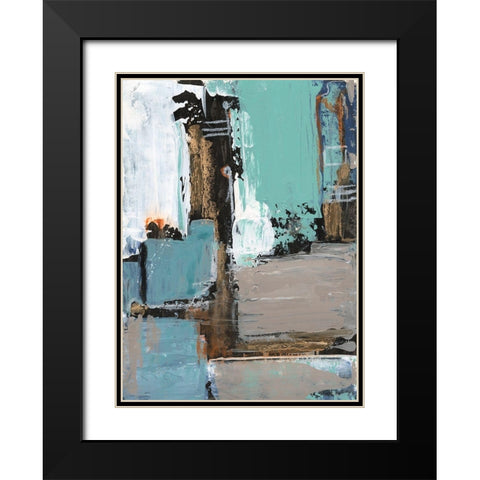 Gozaresh I Black Modern Wood Framed Art Print with Double Matting by Bramma, Lila