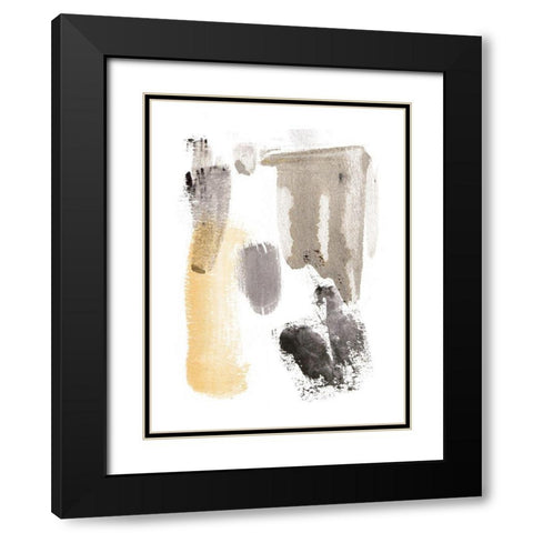 Yellow Fields I Black Modern Wood Framed Art Print with Double Matting by Wang, Melissa