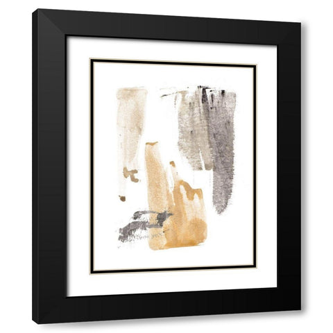 Yellow Fields IV Black Modern Wood Framed Art Print with Double Matting by Wang, Melissa