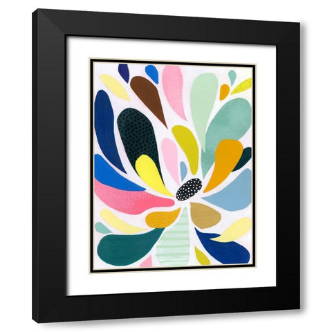 Abstract Petals I Black Modern Wood Framed Art Print with Double Matting by Popp, Grace