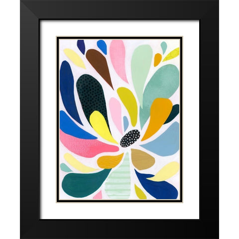 Abstract Petals I Black Modern Wood Framed Art Print with Double Matting by Popp, Grace