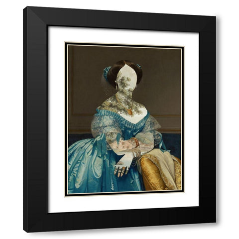 Royal Collage I Black Modern Wood Framed Art Print with Double Matting by Barnes, Victoria
