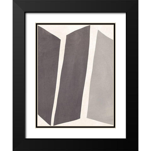 Colorblock Artifact I Black Modern Wood Framed Art Print with Double Matting by Vess, June Erica