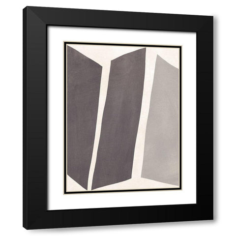 Colorblock Artifact I Black Modern Wood Framed Art Print with Double Matting by Vess, June Erica