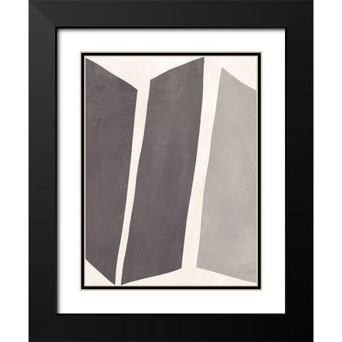 Colorblock Artifact I Black Modern Wood Framed Art Print with Double Matting by Vess, June Erica
