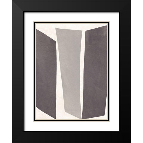 Colorblock Artifact II Black Modern Wood Framed Art Print with Double Matting by Vess, June Erica