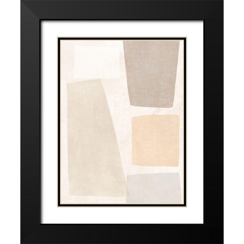 Block Magnetism I Black Modern Wood Framed Art Print with Double Matting by Vess, June Erica