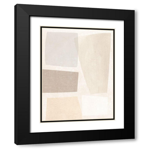 Block Magnetism II Black Modern Wood Framed Art Print with Double Matting by Vess, June Erica