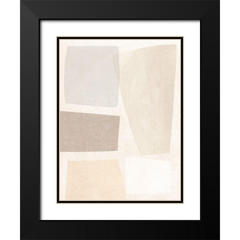 Block Magnetism II Black Modern Wood Framed Art Print with Double Matting by Vess, June Erica