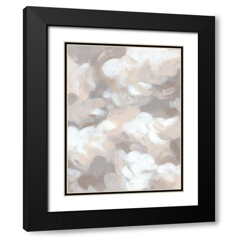 Abstract Cumulus II Black Modern Wood Framed Art Print with Double Matting by Vess, June Erica