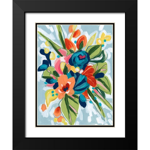 Petal Pop I Black Modern Wood Framed Art Print with Double Matting by Vess, June Erica