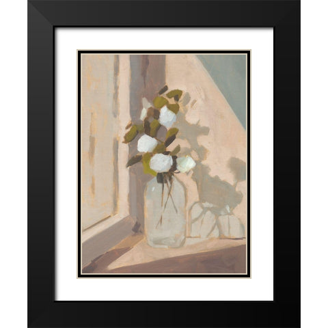 Window Bouquet II Black Modern Wood Framed Art Print with Double Matting by Green, Jacob