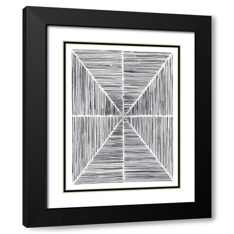 Vibrato I Black Modern Wood Framed Art Print with Double Matting by Lam, Vanna