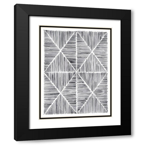 Vibrato II Black Modern Wood Framed Art Print with Double Matting by Lam, Vanna