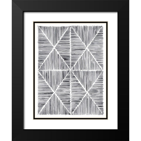 Vibrato II Black Modern Wood Framed Art Print with Double Matting by Lam, Vanna