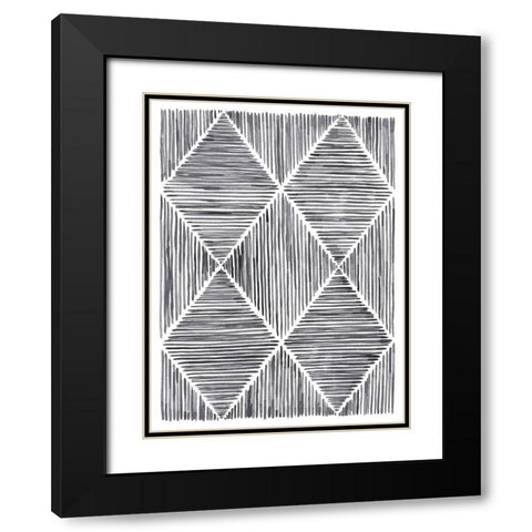 Vibrato III Black Modern Wood Framed Art Print with Double Matting by Lam, Vanna