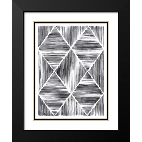 Vibrato III Black Modern Wood Framed Art Print with Double Matting by Lam, Vanna