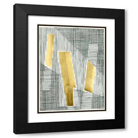 Shadow Screen II Black Modern Wood Framed Art Print with Double Matting by Lam, Vanna