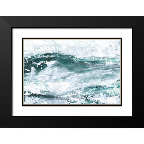 Misty Waves I Black Modern Wood Framed Art Print with Double Matting by Harper, Ethan