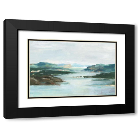 Misty Cove I Black Modern Wood Framed Art Print with Double Matting by Harper, Ethan