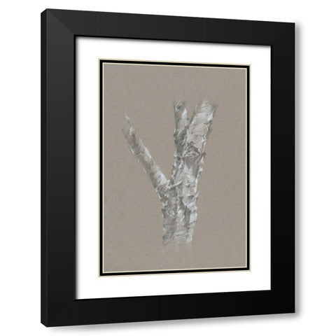 Chalk Birch Study II Black Modern Wood Framed Art Print with Double Matting by Harper, Ethan