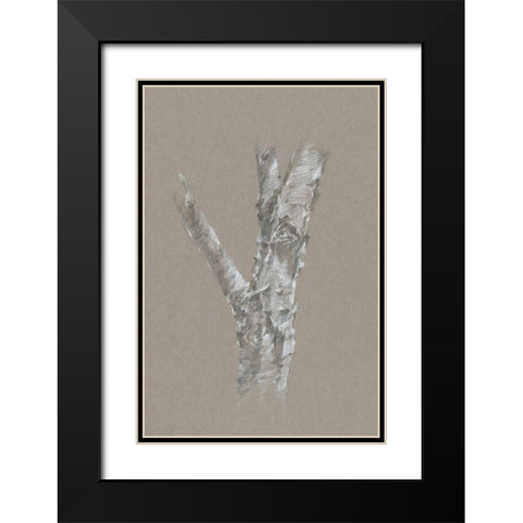 Chalk Birch Study II Black Modern Wood Framed Art Print with Double Matting by Harper, Ethan