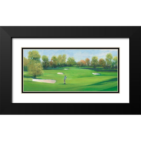 Fairway Shot II Black Modern Wood Framed Art Print with Double Matting by OToole, Tim