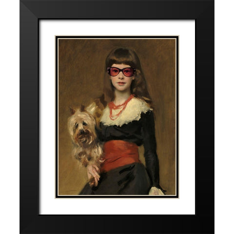 Masked Masters (5th Ave) Black Modern Wood Framed Art Print with Double Matting by Green, Jacob