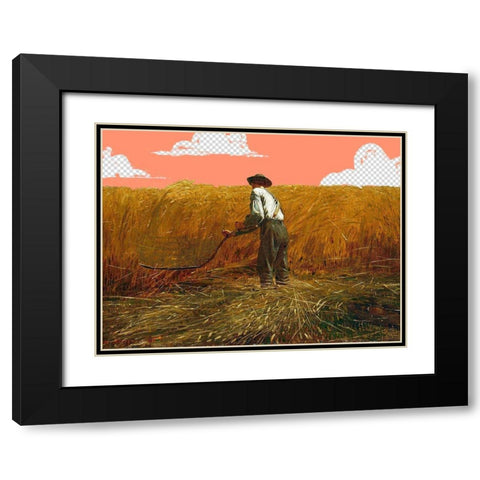 Masked Masters (Reaping) Black Modern Wood Framed Art Print with Double Matting by Green, Jacob