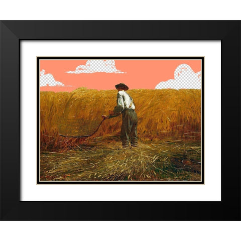 Masked Masters (Reaping) Black Modern Wood Framed Art Print with Double Matting by Green, Jacob