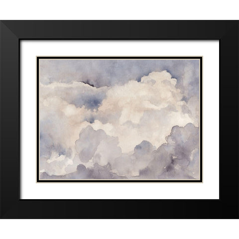 Clouds in Neutral I Black Modern Wood Framed Art Print with Double Matting by Parker, Jennifer Paxton
