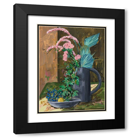 Still Life Bouquet II Black Modern Wood Framed Art Print with Double Matting by Wang, Melissa