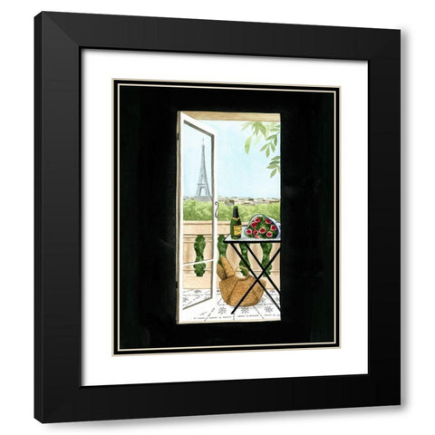 Terrace in Paris I Black Modern Wood Framed Art Print with Double Matting by Popp, Grace