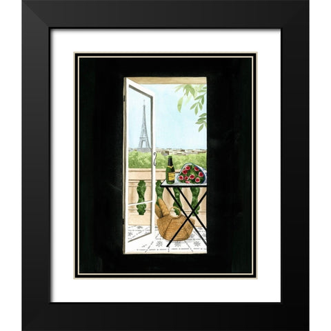 Terrace in Paris I Black Modern Wood Framed Art Print with Double Matting by Popp, Grace