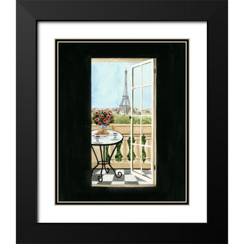 Terrace in Paris II Black Modern Wood Framed Art Print with Double Matting by Popp, Grace