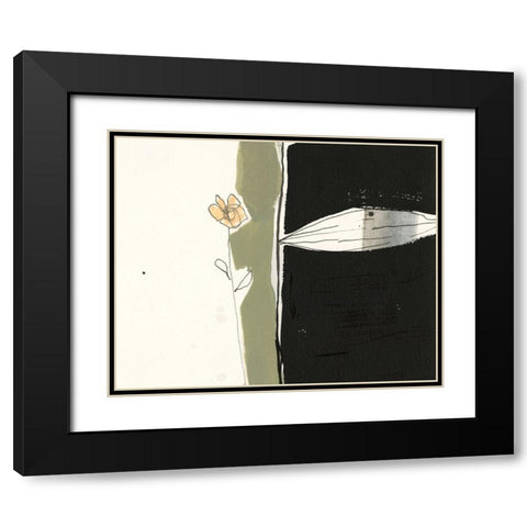 Floral Synergy III Black Modern Wood Framed Art Print with Double Matting by Goldberger, Jennifer